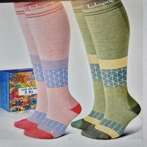 Soft Cotton Compression Socks, 15-20mmHg, L-XL (6-10), New In Box